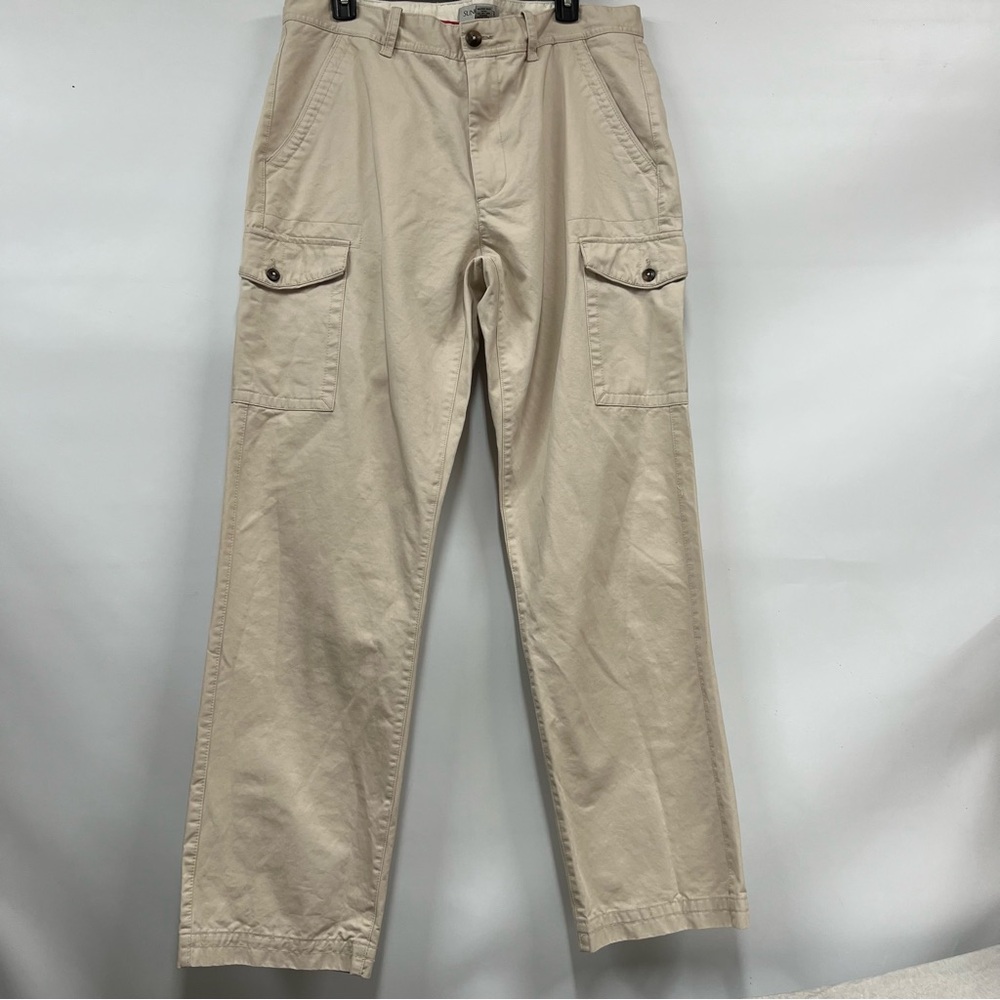 Men's khaki Cargo Pants 34x32 100% cotton